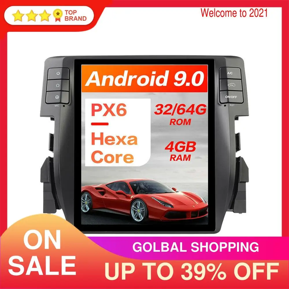 Android 9.0 4+64GB Vertical Screen Car Audio GPS Navigation For Honda Civic 2016-2019 Stereo Head Unit Multimedia Player Carplay
Android 9.0 4+64GB Vertical Screen Car Audio GPS Navigation For Honda Civic 2016-2019 Stereo Head Unit Multimedia Player Carplay