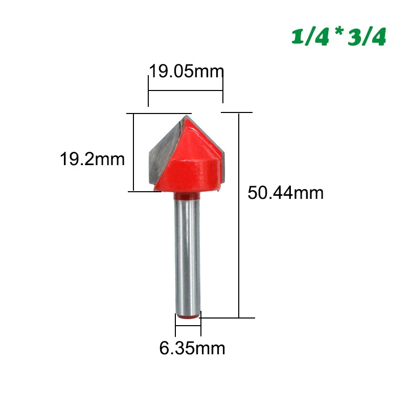 7Pcs 6.35mm 1/4 Inch Shank 90 Degree V Type Router Bit Edge Forming Bevel Woodworking Milling Cutter for Wood Bits Retail
7Pcs 6.35mm 1/4 Inch Shank 90 Degree V Type Router Bit Edge Forming Bevel Woodworking Milling Cutter for Wood Bits Retail