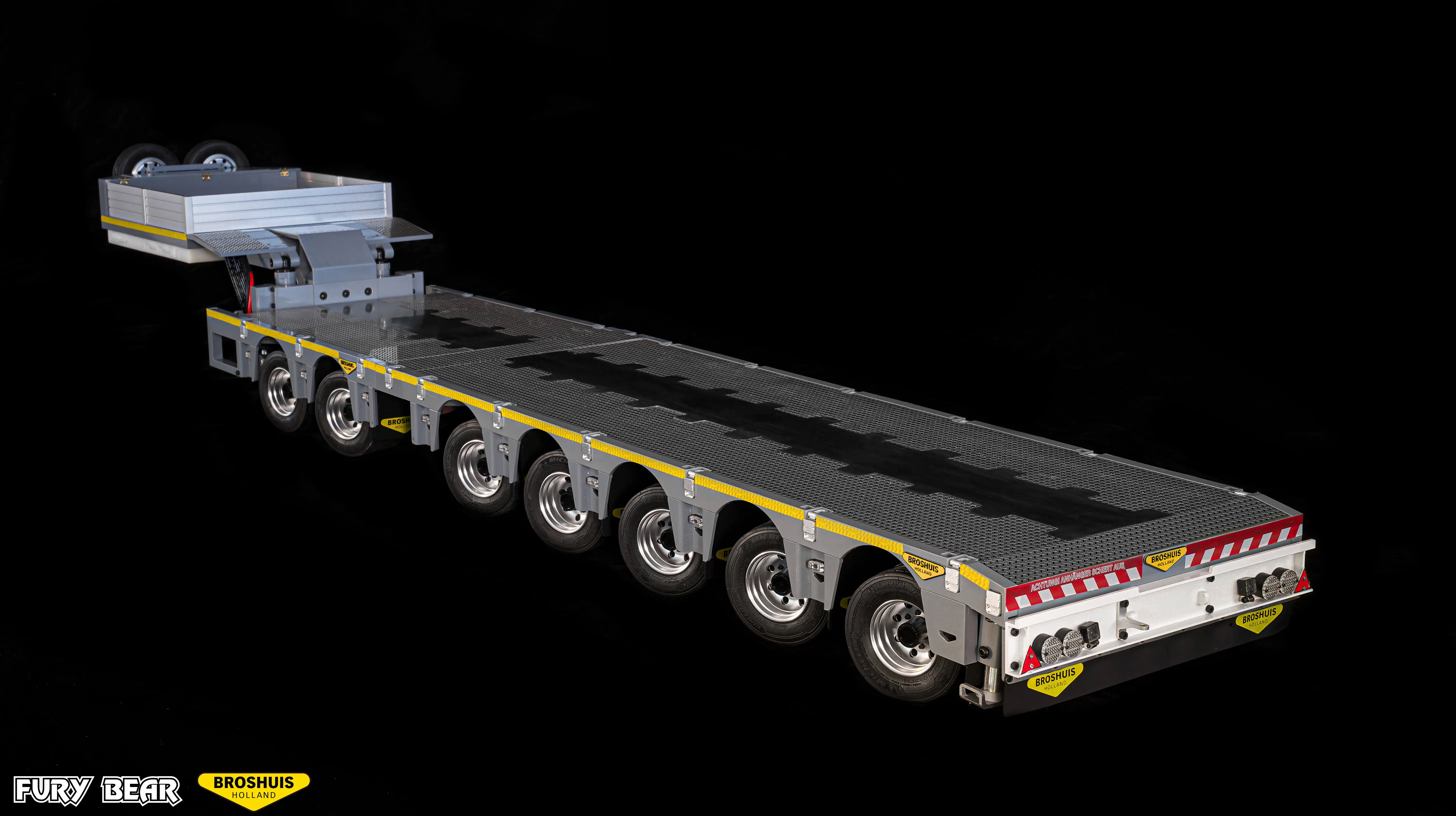FURY BEAR Broshuis 2+5-axle Heavy Trailer Authorized 5 Heavy Engineering Trailer Truck 1/14 For Dropping Shipping
FURY BEAR Broshuis 2+5-axle Heavy Trailer Authorized 5 Heavy Engineering Trailer Truck 1/14 For Dropping Shipping