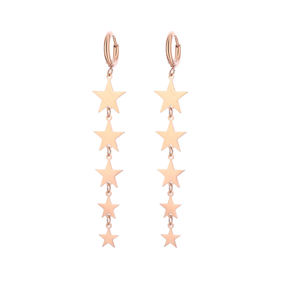 Stainless Steel Hoop Earrings For Women Accessories Jewelry Rose Gold Color Long Multi Star Thick Small Hoops Earring 2020
Stainless Steel Hoop Earrings For Women Accessories Jewelry Rose Gold Color Long Multi Star Thick Small Hoops Earring 2020