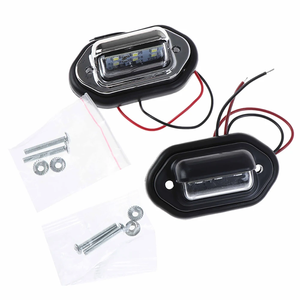 12V24V 2Pcs Car License Plate Light Waterproof 6 LED White Signal Tail Light Lamp Boat Truck Trailer SUV Van Caravan Accessories
12V24V 2Pcs Car License Plate Light Waterproof 6 LED White Signal Tail Light Lamp Boat Truck Trailer SUV Van Caravan Accessories