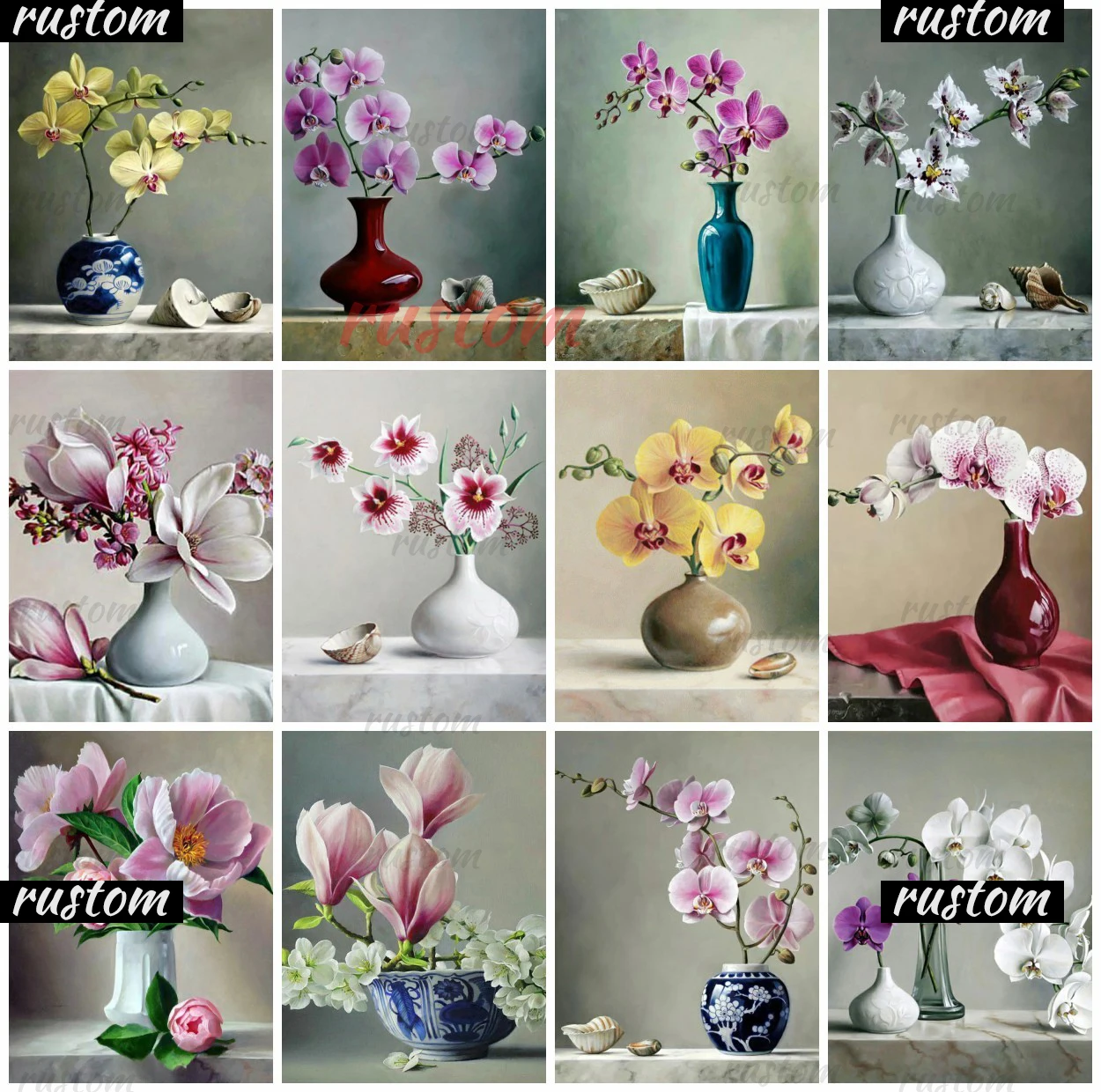 Flowers Cross Stitch Diamond Embroidery Vase Picture 5D Square/Round Diamond Painiting Rhinestones Orchid Mosaic Art Gift Rustom
Flowers Cross Stitch Diamond Embroidery Vase Picture 5D Square/Round Diamond Painiting Rhinestones Orchid Mosaic Art Gift Rustom