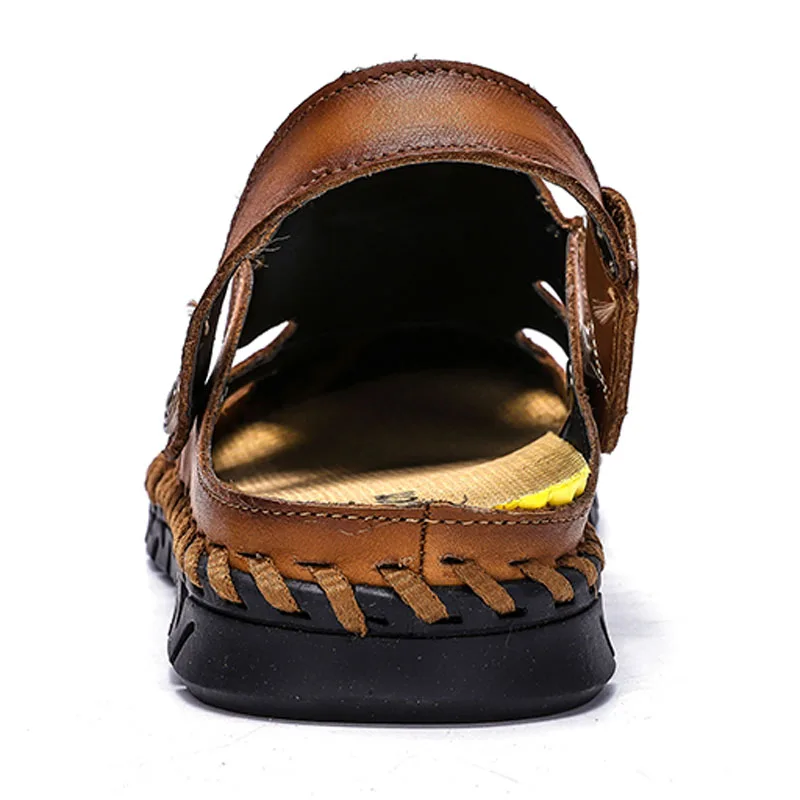 Summer Sandals Men Breathable High Quality Genuine Leather Sandals Non-slip Man Flats Outdoor Roman Beach Men Shoes Size 38-48
Summer Sandals Men Breathable High Quality Genuine Leather Sandals Non-slip Man Flats Outdoor Roman Beach Men Shoes Size 38-48