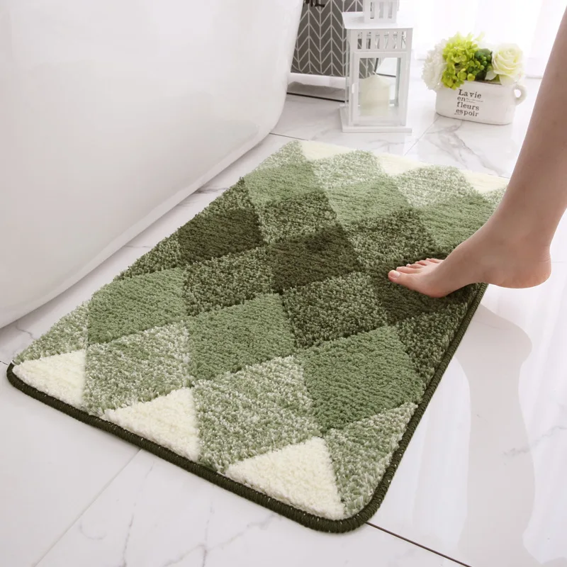 

Entrance Anti-Slip Mat Bathroom Mats Gradients Colors Fast Dry Shower Floor Carpet Bath Area Rugs For Bathroom Kitchen Doormat