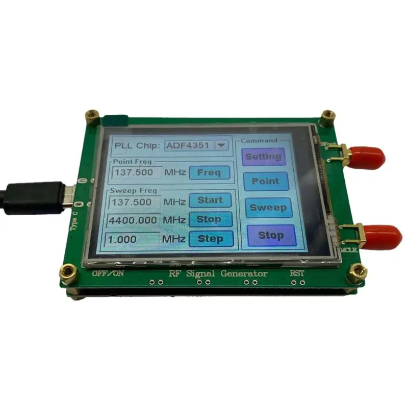 K3NB ADF4351 RF Signal Source Generator Wave Point Frequency Sweep Contact Screen LCD
K3NB ADF4351 RF Signal Source Generator Wave Point Frequency Sweep Contact Screen LCD