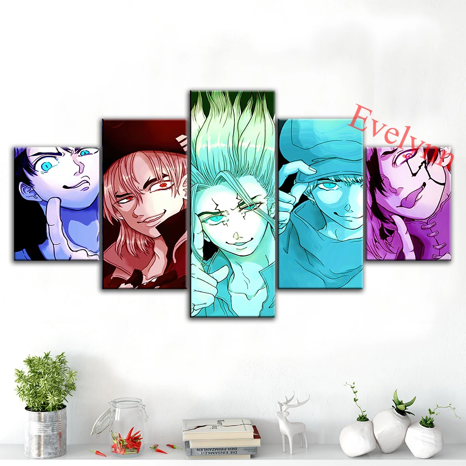 Anime Poster Dr-Stone Characters 5 Pieces Modern Canvas Wall Art Print Modular Picture For Living Room Home Decor Painting Frame
Anime Poster Dr-Stone Characters 5 Pieces Modern Canvas Wall Art Print Modular Picture For Living Room Home Decor Painting Frame