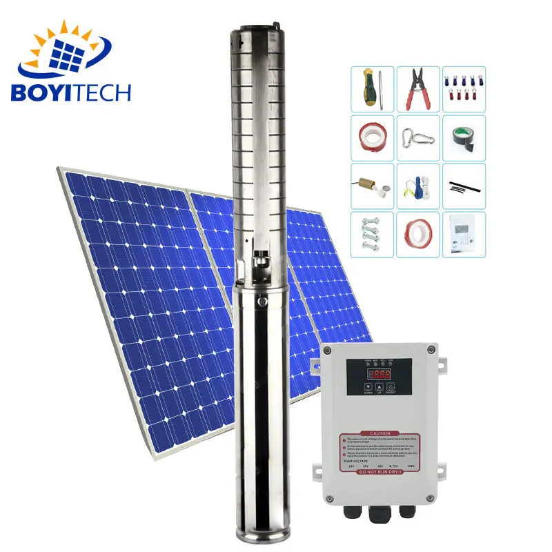 

4Bysc10/90-D72/1300 Free Shipping Brushless Submersible Deep Water Well Pump System Drip Agriculture Irrigation Solar Pump Kit