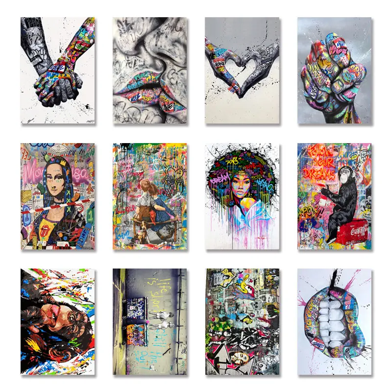 Banksy Street Graffiti Collage Monkey Posters And Prints Oil Canvas Painting Wall Art Picture For Bedroom Nordic Home Decoration
Banksy Street Graffiti Collage Monkey Posters And Prints Oil Canvas Painting Wall Art Picture For Bedroom Nordic Home Decoration