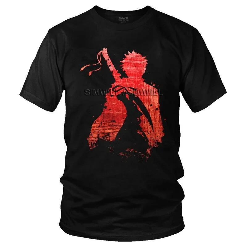 Футболка Ichigo Kurosaki, Мужская модная футболка с коротким рукавом, 100% хлопок, футболка с принтом аниме Shinigami отбеливатель, городские футболки, то...
Футболка Ichigo Kurosaki, Мужская модная футболка с коротким рукавом, 100% хлопок, футболка с принтом аниме Shinigami отбеливатель, городские футболки, то...