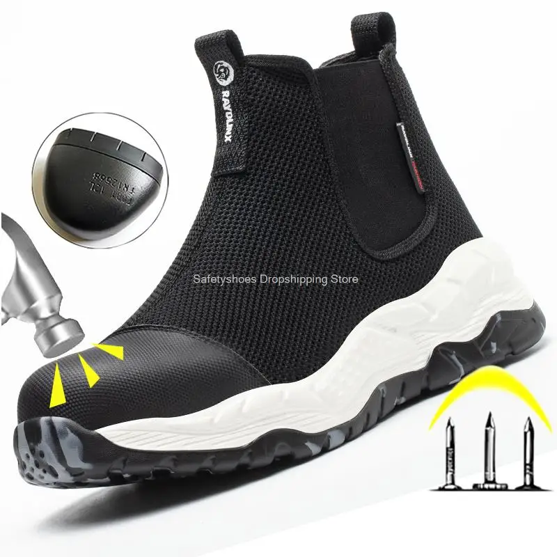 High Top Men's Safety Shoes Steel Toe Shoes Puncture Proof Work Safety Boots Chelsea Work Sneakers Construction Safeti Men Boots
High Top Men's Safety Shoes Steel Toe Shoes Puncture Proof Work Safety Boots Chelsea Work Sneakers Construction Safeti Men Boots