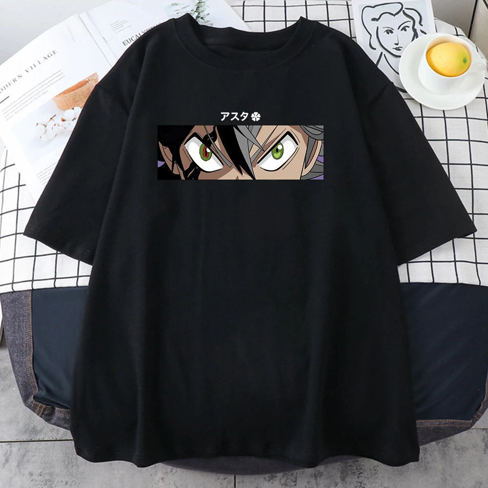 Футболка женская с коротким рукавом и круглым вырезом, свободная уличная одежда в стиле Харадзюку, с принтом черного клевера, модная рубашк... 
Футболка женская с коротким рукавом и круглым вырезом, свободная уличная одежда в стиле Харадзюку, с принтом черного клевера, модная рубашк...