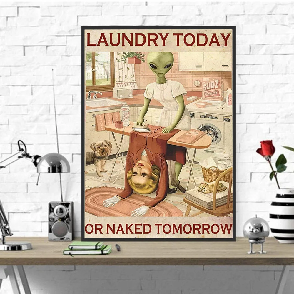 Naked Tomorrow Poster Funny Laundry Today Canvas Painting Vintage Art Print Laundry Wall Picture For Living Room Home Decor 
Naked Tomorrow Poster Funny Laundry Today Canvas Painting Vintage Art Print Laundry Wall Picture For Living Room Home Decor