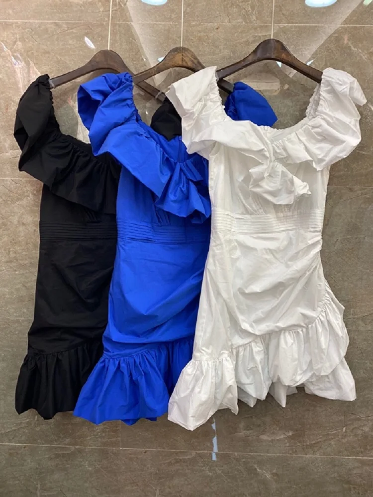 Summer Fashion 2021 Club Dress High Quality Cotton Women Sexy Square Collar Ruffle Sexy Sleeveless Black White Blue Dress Mini
Summer Fashion 2021 Club Dress High Quality Cotton Women Sexy Square Collar Ruffle Sexy Sleeveless Black White Blue Dress Mini