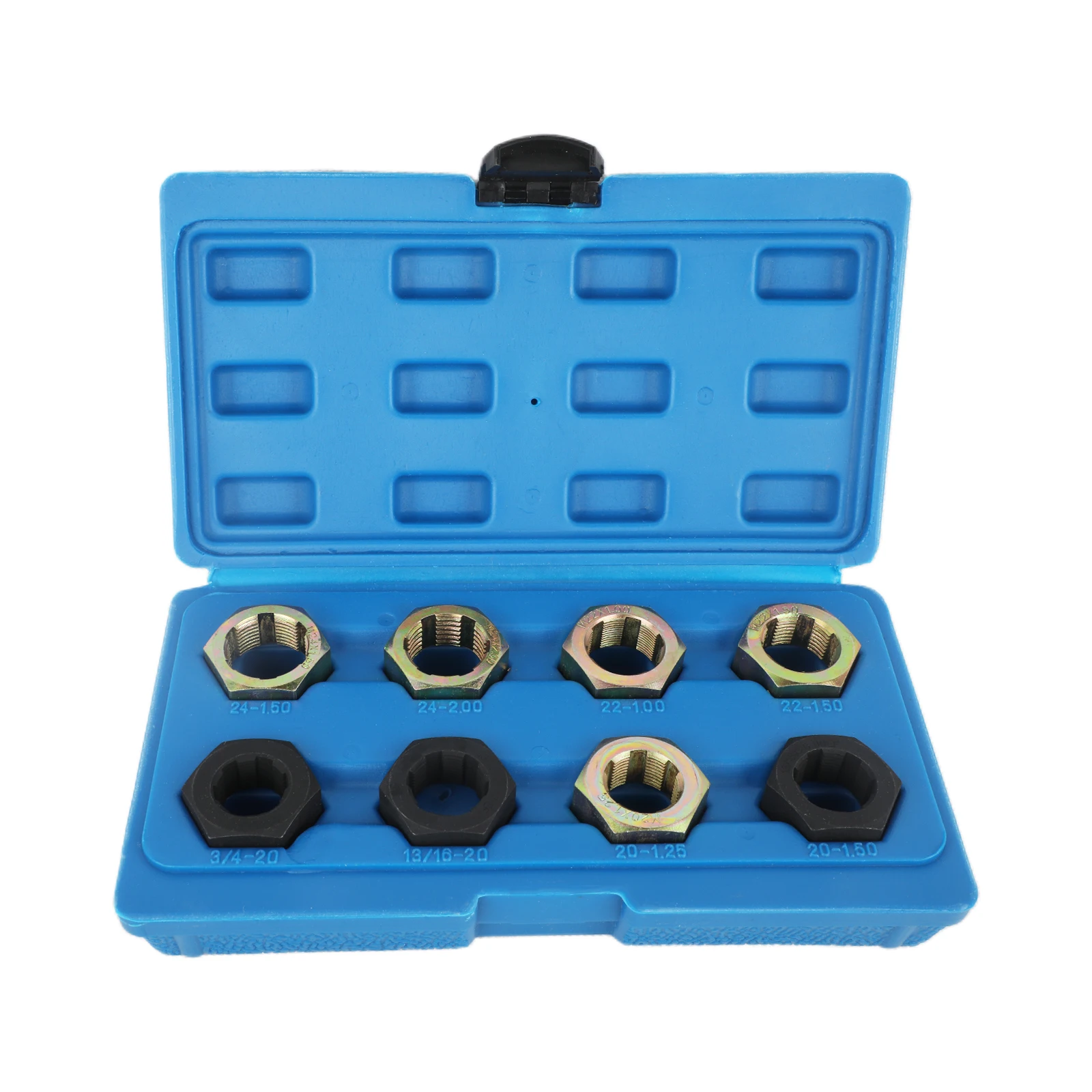 8pcs Metric Screw Thread Repair Tool Car Axle Spindle Rethreading Tool Set Kit M20,22,24 13/16 3/4 x20UNEF
8pcs Metric Screw Thread Repair Tool Car Axle Spindle Rethreading Tool Set Kit M20,22,24 13/16 3/4 x20UNEF