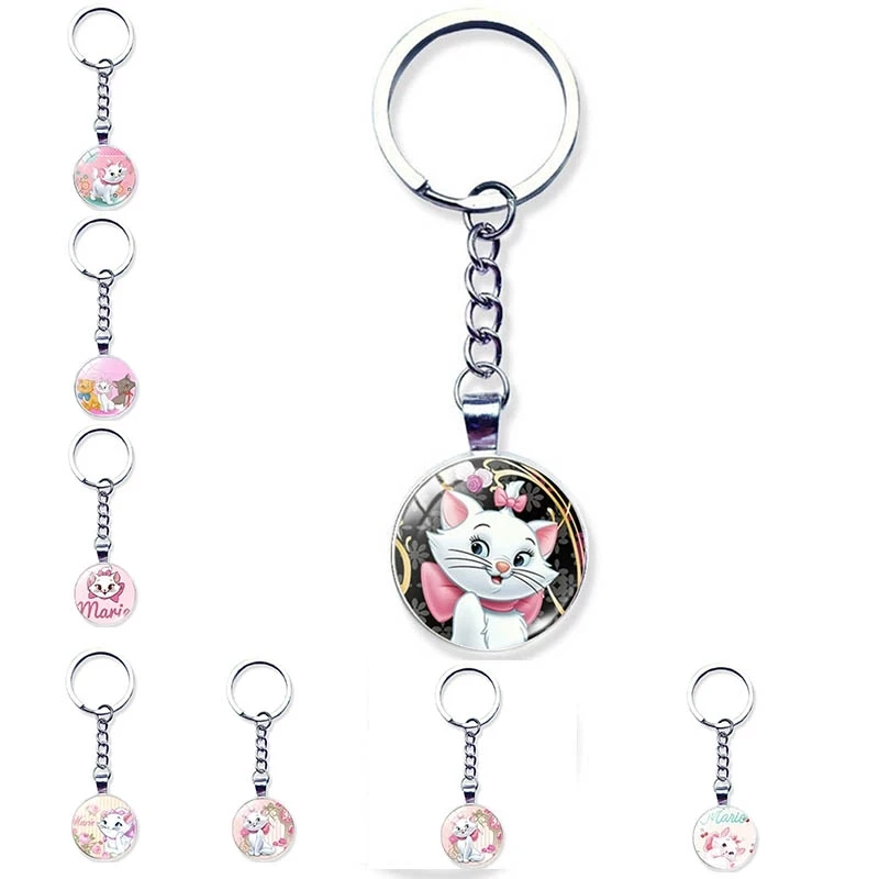 Fashion Cute Mary Cat Design Heart Keychain Cartoon Kitten Style Glass Dome Keychain Gift Key Ring Gift For Woman
Fashion Cute Mary Cat Design Heart Keychain Cartoon Kitten Style Glass Dome Keychain Gift Key Ring Gift For Woman