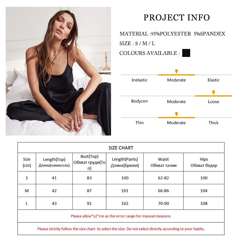 HiLoc Backless Satin Sexy Pajamas Black Lace Pajamas With Pants Loose Spaghetti Strap Intimate Lingerie Sleepwear Women Pj Set
HiLoc Backless Satin Sexy Pajamas Black Lace Pajamas With Pants Loose Spaghetti Strap Intimate Lingerie Sleepwear Women Pj Set