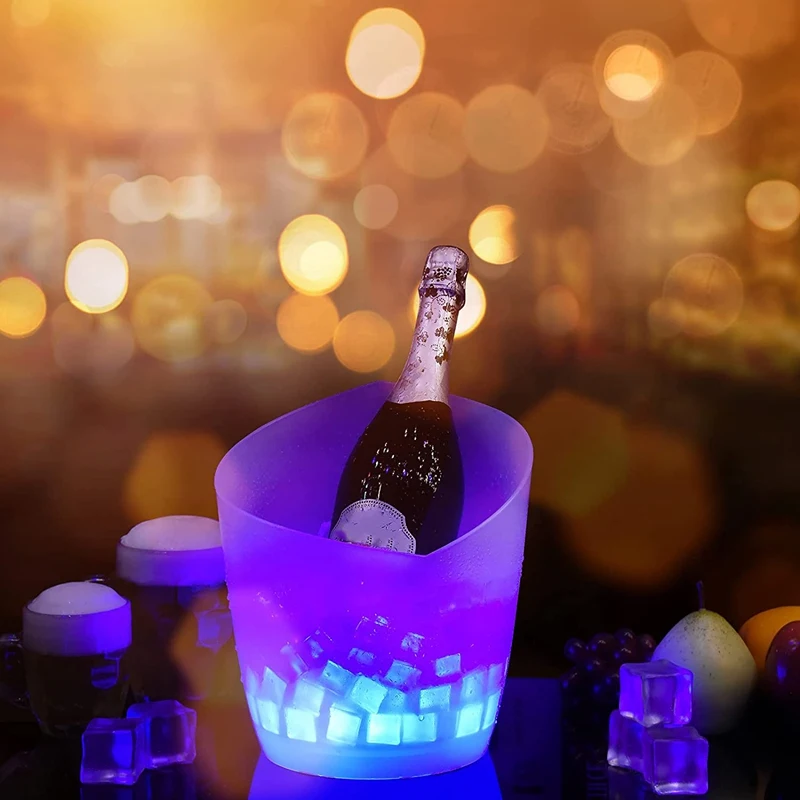 LED Ice Bucket - Colorful Gradient Ice Bucket 5 Liter,Great for Home Bar, Chilling Beer, Champagne and Wine (1Pcs)
LED Ice Bucket - Colorful Gradient Ice Bucket 5 Liter,Great for Home Bar, Chilling Beer, Champagne and Wine (1Pcs)