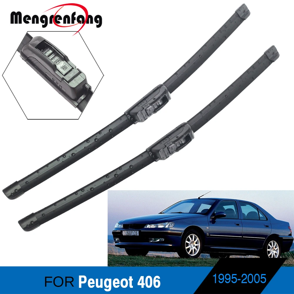 

Для Peugeot 406 автомобильные аксессуары лобовое стекло стеклоочистителей Мягкие резиновые щетки стеклоочистителя J Hook Arms 1995-2005