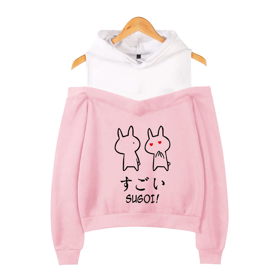 Japan Anime Baka Rabbit Hip Hop Off-shoulder Hoodies Women Harajuku Fashion Streetwear Hooded Sweatshirt Hoodie Tops Clothing
Japan Anime Baka Rabbit Hip Hop Off-shoulder Hoodies Women Harajuku Fashion Streetwear Hooded Sweatshirt Hoodie Tops Clothing