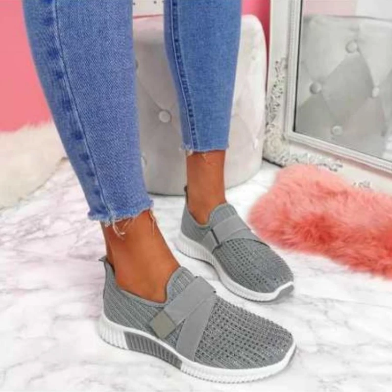 2021 Summer New Women's Fashion Flat Bottom Mesh Casual Shoes Outdoor Yundong Shoes Comfortable Hot Women's Shoes KN101