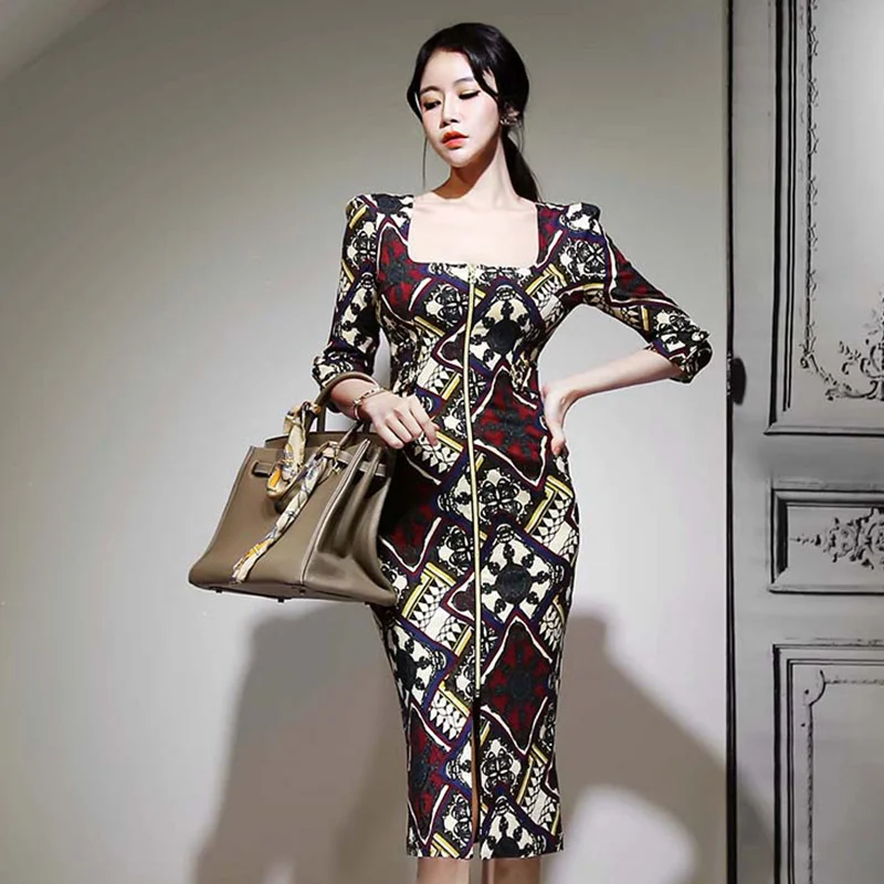 Ladies Style Elegant Slim-Fit Hip Skirt 2021 Spring New Woman Square-Neck Floral Dress
Ladies Style Elegant Slim-Fit Hip Skirt 2021 Spring New Woman Square-Neck Floral Dress