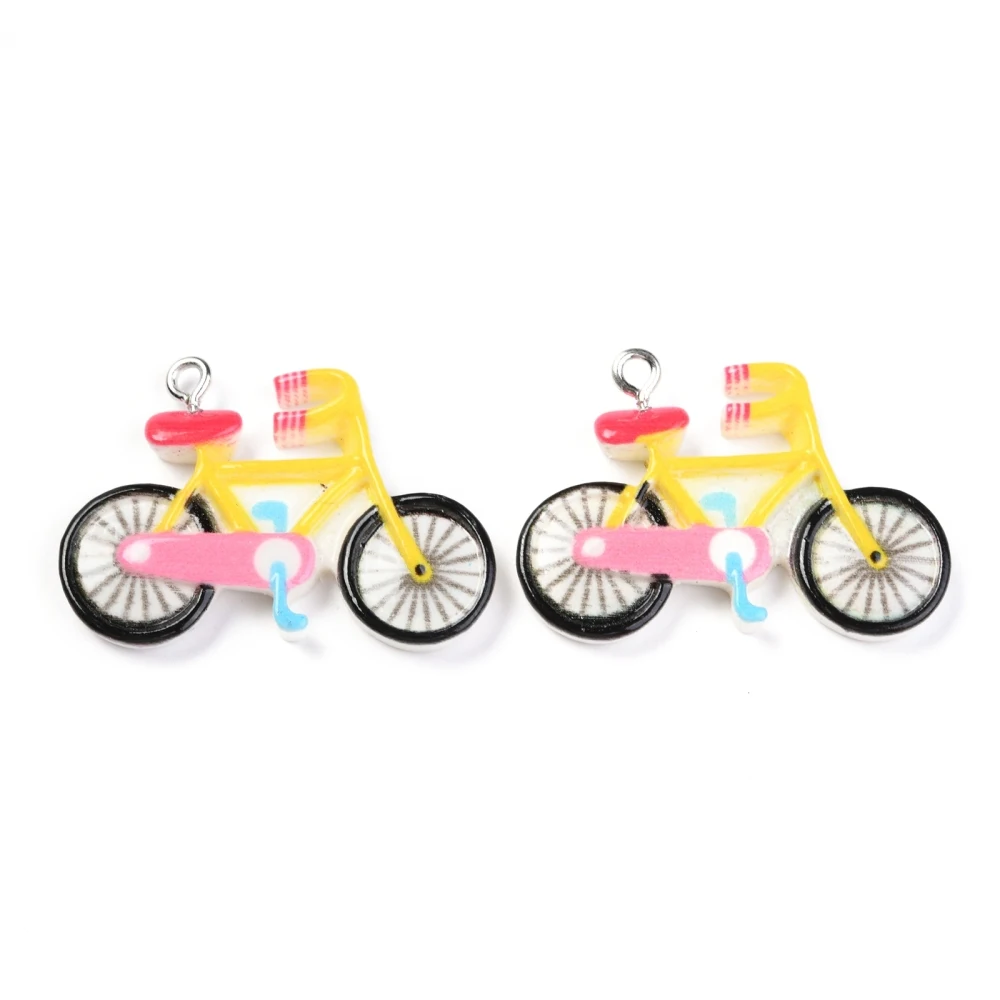 5 pc Resin Pendants with Platinum Iron Loop Bicycle Colorful 24.5x34.5x4mm Hole: 2mm
5 pc Resin Pendants with Platinum Iron Loop Bicycle Colorful 24.5x34.5x4mm Hole: 2mm
