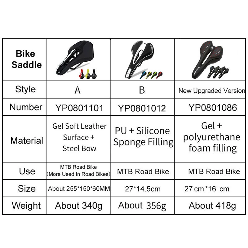 WEST BIKING Bike Saddle PU Leather MTB Road Bike Front Seat Cycling Saddles for Mens Breathable Hollow Cushion Bicycle Saddle
WEST BIKING Bike Saddle PU Leather MTB Road Bike Front Seat Cycling Saddles for Mens Breathable Hollow Cushion Bicycle Saddle