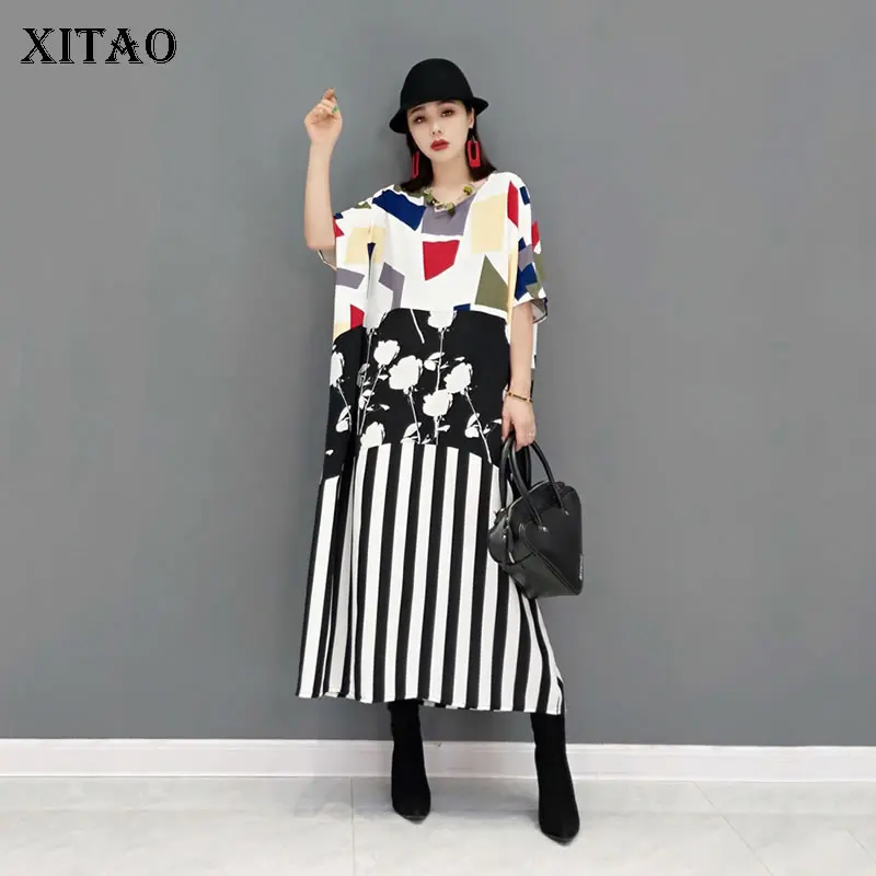 XITAO New Print Dress Fashion Contrast Color Splicing Pattern Casual Loose Simplicity Pullover All-match Base Dress GWJ1670
XITAO New Print Dress Fashion Contrast Color Splicing Pattern Casual Loose Simplicity Pullover All-match Base Dress GWJ1670