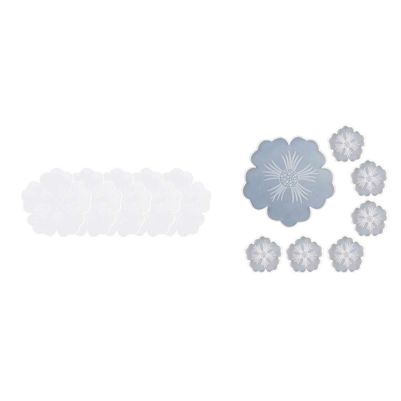 12PCS Flower Compote Coaster Resin Mold Set DIY Handmade Crystal Epoxy Mold Compote Tray Petal Silicone Mold
12PCS Flower Compote Coaster Resin Mold Set DIY Handmade Crystal Epoxy Mold Compote Tray Petal Silicone Mold