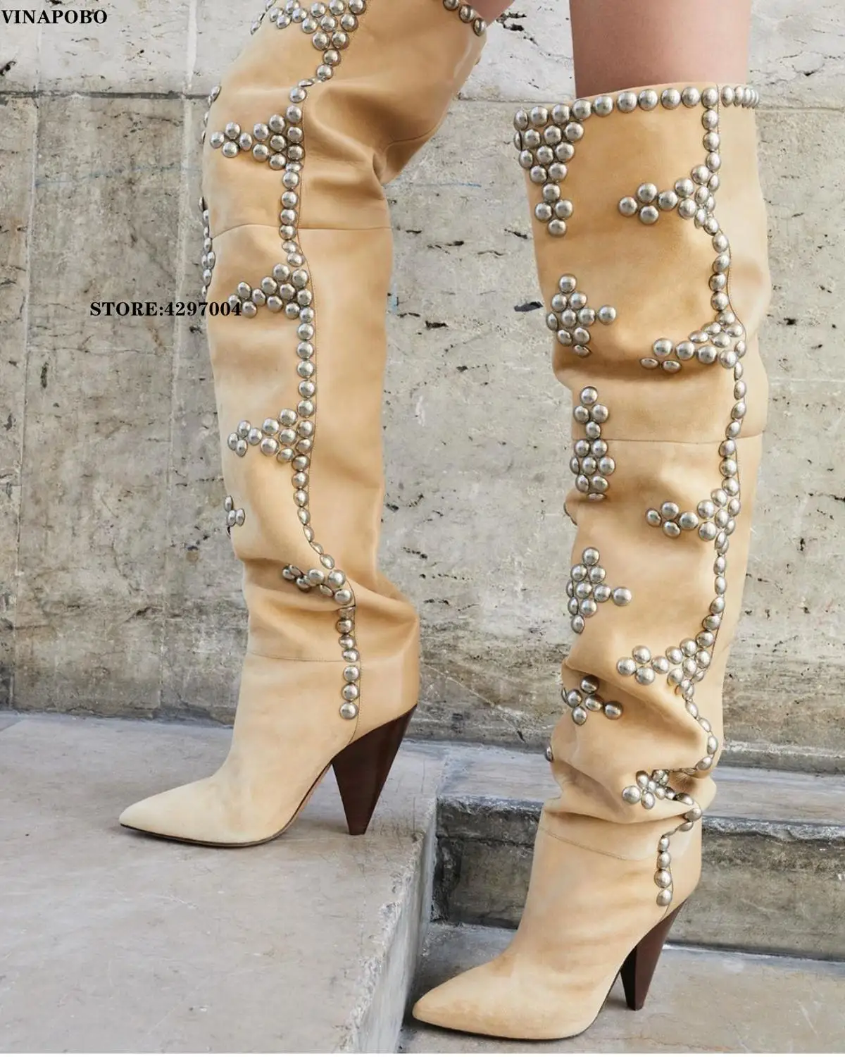 Rivet Pointed Toe Over The Knee High Boots Women Slip On Western Boots Chelsea Boots Woman Knight Boots Big Size 43Eu Long Boots
Rivet Pointed Toe Over The Knee High Boots Women Slip On Western Boots Chelsea Boots Woman Knight Boots Big Size 43Eu Long Boots