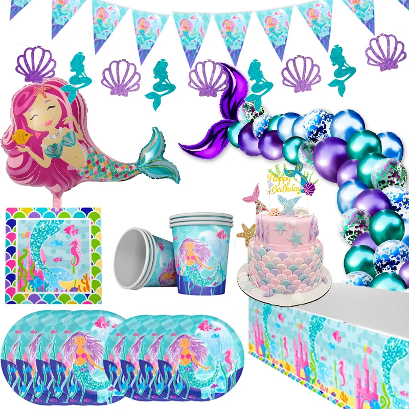 Joy-Enlife Mermaid Party Decor Mermaid Disposable Tableware Latex balloon Headwear Banners Birthday Party decor Child birthday
Joy-Enlife Mermaid Party Decor Mermaid Disposable Tableware Latex balloon Headwear Banners Birthday Party decor Child birthday