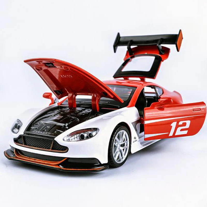 1:32 Alloy Car GT-3 Model Super Sports Simulation Diecast Toy Children Sound and Light Pull Back Gift | Игрушки и хобби
