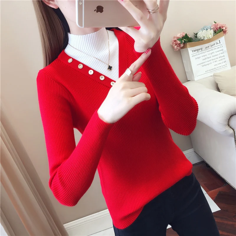 Высококачественные вязаные женские водолазки, свитера, пуловеры весна-осень Базовые Женские свитера пуловеры Тонкий женский вязаный Топ
Высококачественные вязаные женские водолазки, свитера, пуловеры весна-осень Базовые Женские свитера пуловеры Тонкий женский вязаный Топ