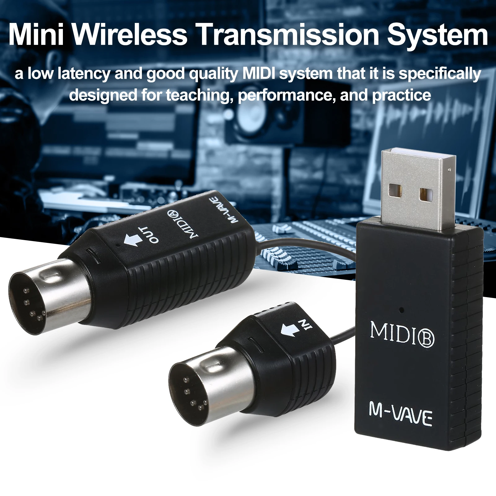 M-VAVE MS1 MIDI Wireless Adapter Mini Wireless Transmission System MIDI System Plug and Play Support Wins iOS System Smart Phone
M-VAVE MS1 MIDI Wireless Adapter Mini Wireless Transmission System MIDI System Plug and Play Support Wins iOS System Smart Phone