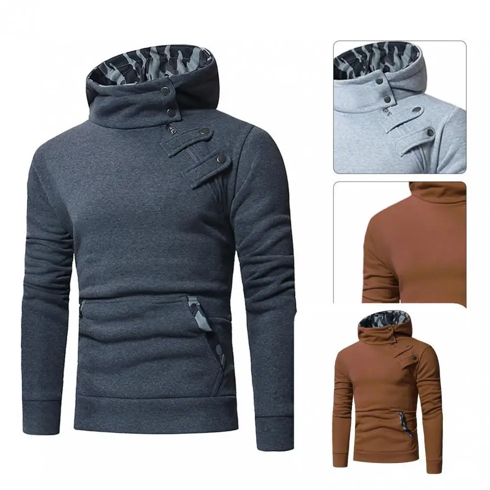 Fall Stylish Stand Collar Long Sleeve Male Top Pullover Men Hoodie Button for Daily Wear
Fall Stylish Stand Collar Long Sleeve Male Top Pullover Men Hoodie Button for Daily Wear