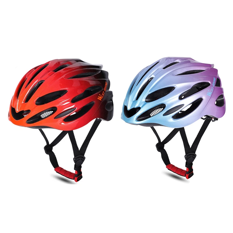 WEST BIKING 2 Pcs MTB Helmet Bicycle Men Women Lightweight Road Mountain Bike Cycling Helmet, Black-Red & Blue-Purple
WEST BIKING 2 Pcs MTB Helmet Bicycle Men Women Lightweight Road Mountain Bike Cycling Helmet, Black-Red & Blue-Purple