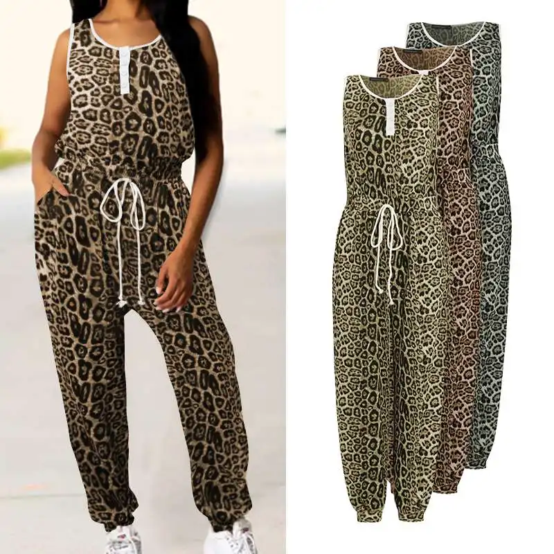Celmia Vintage Jumpsuits Women Summer Leopard Print Sleeveless Long Rompers Casual Baggy Work Harem Pants Playsuits 7
Celmia Vintage Jumpsuits Women Summer Leopard Print Sleeveless Long Rompers Casual Baggy Work Harem Pants Playsuits 7