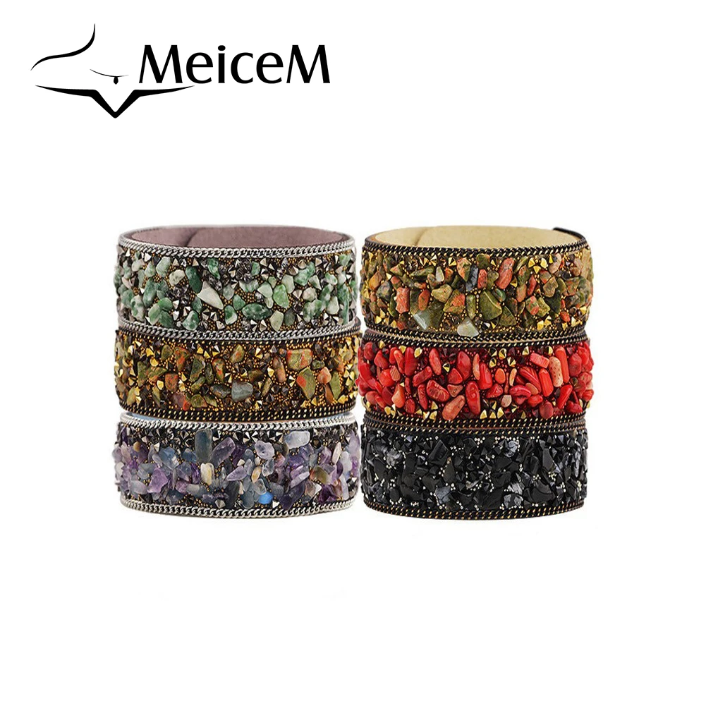 2021 New Stone Bracelets For Women Wrap Cuff Leather Bracelets With Crystal Rhinestone Couple Nature Bangles Jewelry
2021 New Stone Bracelets For Women Wrap Cuff Leather Bracelets With Crystal Rhinestone Couple Nature Bangles Jewelry