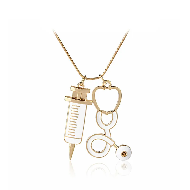 1 PC Creative Medical Stethoscope Syringe Necklace Doctor Nurse Gift Jewelry Pendant Necklaces Fashion Accessories
1 PC Creative Medical Stethoscope Syringe Necklace Doctor Nurse Gift Jewelry Pendant Necklaces Fashion Accessories