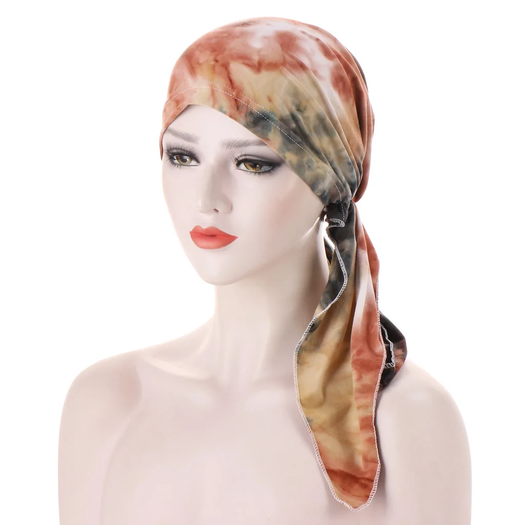 New Ladies Curved Flower Tail Tie Dye Turban Hat Muslim Simple Turban Hat Chemotherapy Hat Hair Scarf Hair Accessories
New Ladies Curved Flower Tail Tie Dye Turban Hat Muslim Simple Turban Hat Chemotherapy Hat Hair Scarf Hair Accessories