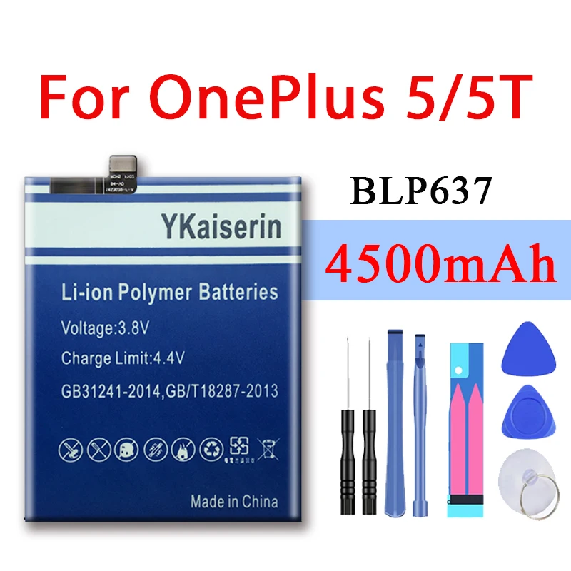 BLP637 Battery for Oneplus 5 1+5 5T 4000mAh High Capacity Version Smartphone Replacement Batteries with Tools Gifts | Компьютеры и