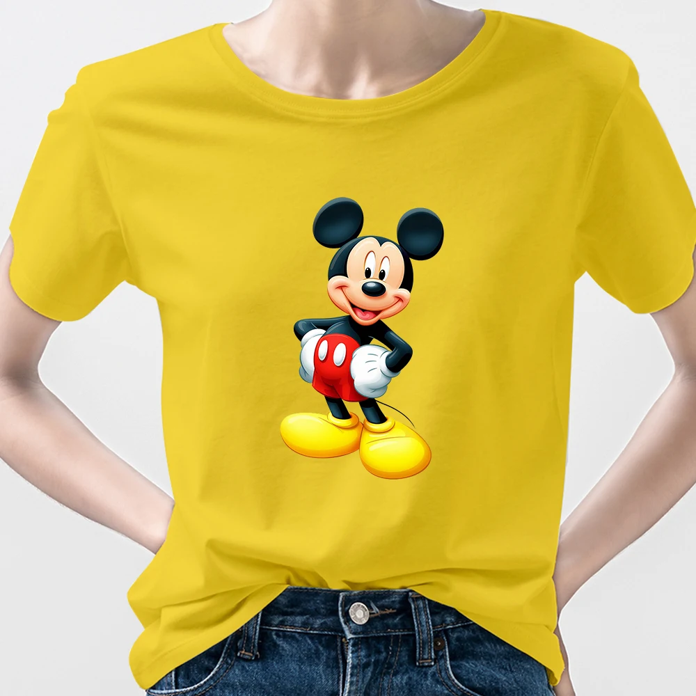 Disney Mickey Tee Shirt Basic Women Cute Tops Short Sleeve Bff Sister Shirts Casual Russian Street Fashion Funny Ins Clothes 
Disney Mickey Tee Shirt Basic Women Cute Tops Short Sleeve Bff Sister Shirts Casual Russian Street Fashion Funny Ins Clothes