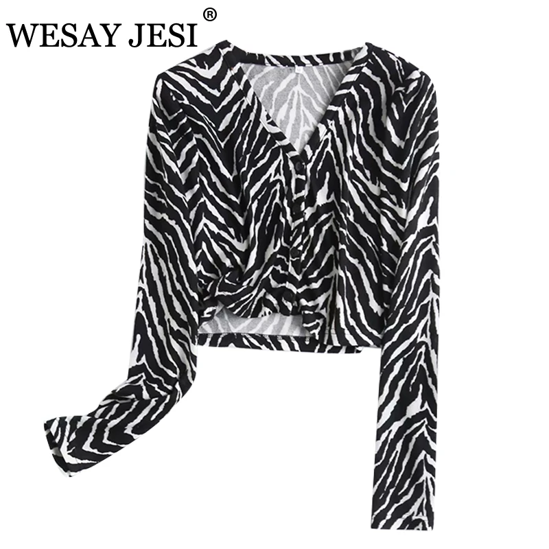WESAY JESI New 2021 Spring Clothing Ladies V Neck Long Sleeved Zebra Pattern Cardigan Women Fashion Chic Trend Thin Women's Coat
WESAY JESI New 2021 Spring Clothing Ladies V Neck Long Sleeved Zebra Pattern Cardigan Women Fashion Chic Trend Thin Women's Coat