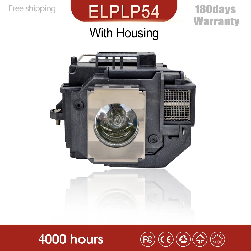 Для ELPLP54 EB S7 + S72 S8 S82 X7 X72 X8 X8E W7 W8 лампой с Корпус|Лампы для проекторов| |
