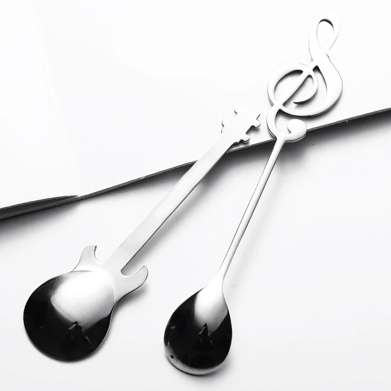 Coffee Spoons,6 Pack Creative Cute Teaspoons Stainless Steel Staff Musical Notation Shaped (3 Music Note +3 Guitar)
Coffee Spoons,6 Pack Creative Cute Teaspoons Stainless Steel Staff Musical Notation Shaped (3 Music Note +3 Guitar)