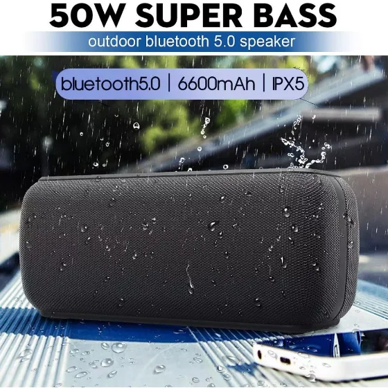 Outdoor Portable Wireless Bluetooth 5.0 Speaker 50W Waterproof TWS Heavy Bass Loundspeaker Subwoofer Boombox for PC TV Speakers
Outdoor Portable Wireless Bluetooth 5.0 Speaker 50W Waterproof TWS Heavy Bass Loundspeaker Subwoofer Boombox for PC TV Speakers