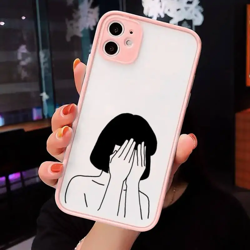 Comic style art black personality Phone Case Matte Transparent for iPhone 7 8 11 12 s mini pro X XS XR MAX Plus cover funda
Comic style art black personality Phone Case Matte Transparent for iPhone 7 8 11 12 s mini pro X XS XR MAX Plus cover funda