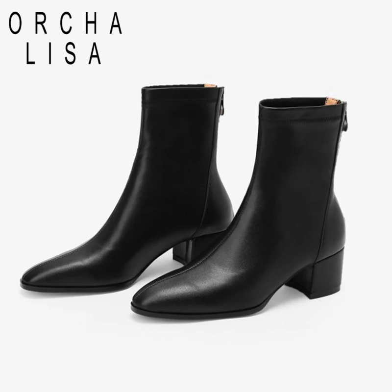 ORCHALISA 2021 Autumn Winter Ladies Pumps Cow Leather Scrub Soft Ankle Boots Round Toe Square Heel Zip Women Shoes Size 40 S2380
ORCHALISA 2021 Autumn Winter Ladies Pumps Cow Leather Scrub Soft Ankle Boots Round Toe Square Heel Zip Women Shoes Size 40 S2380