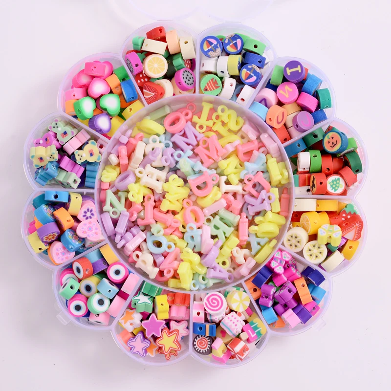 Mixed Heart/Letter Shape Polymer Clay Beads 520Pcs Loose Spacer Beads DIY Necklace Bracelet Earring Jewelry Findings Making
Mixed Heart/Letter Shape Polymer Clay Beads 520Pcs Loose Spacer Beads DIY Necklace Bracelet Earring Jewelry Findings Making