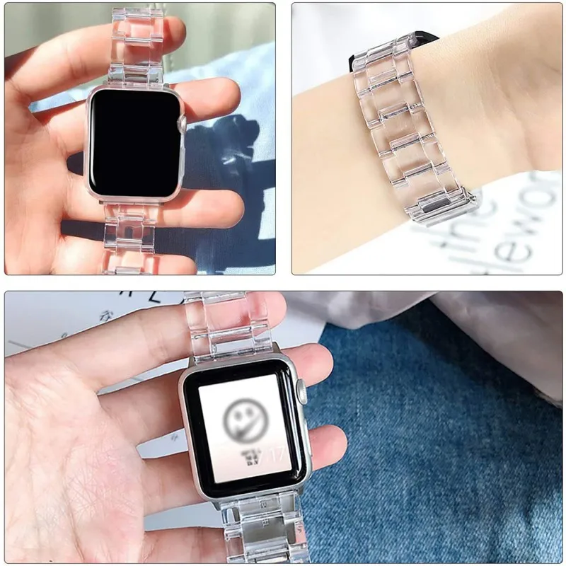 Transparent Sports Strap Replacement Strap With Tempered Glass Screen Protector For IWatch Series Christmas Gifts
Transparent Sports Strap Replacement Strap With Tempered Glass Screen Protector For IWatch Series Christmas Gifts